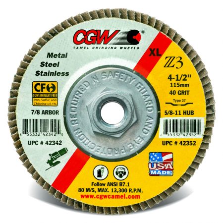 CGW Flap Disc 4-1/2″ X 5/8-11 – 60 Grit - Industrial Supply in Alabaster Alabama