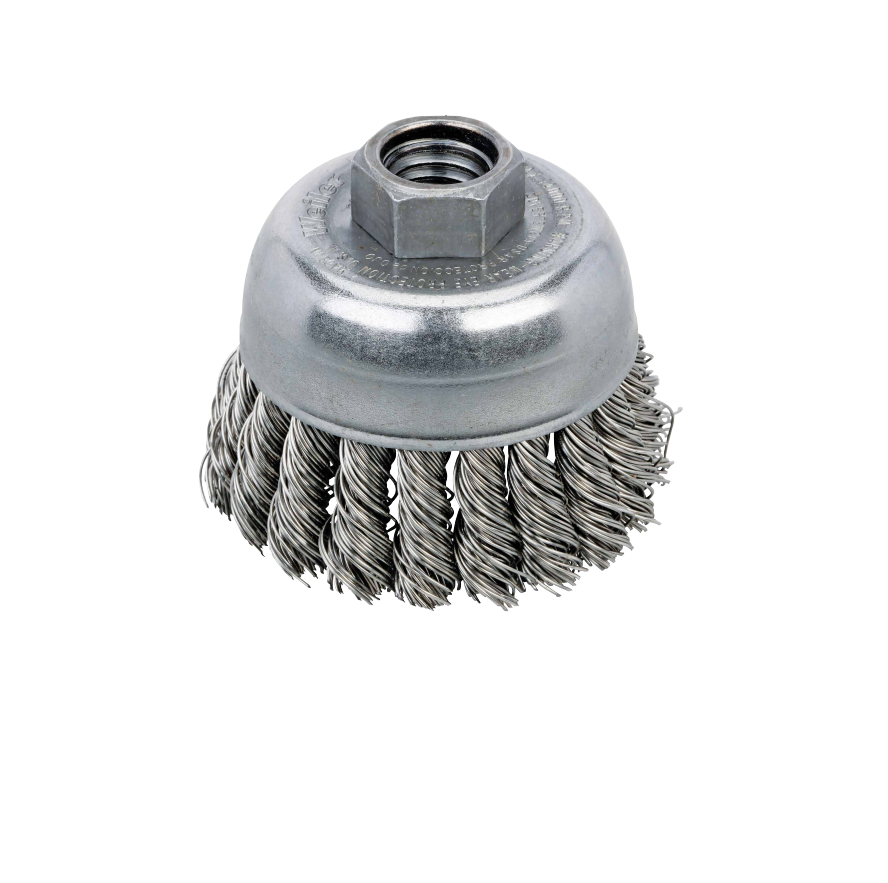3 Knot Wire Cup Brush - Stainless Steel