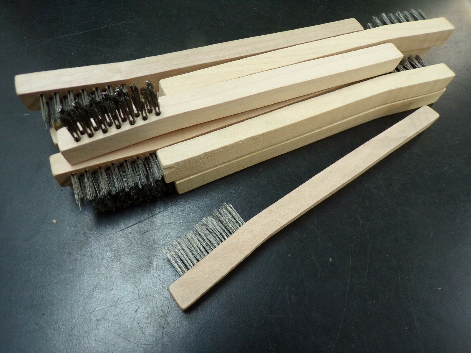 12 Each Stainless Steel Mini Wire Brushes W wood Handle Mito Supply