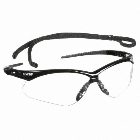 Nemesis Safety Glasses , Black Frame Clear Lens - Safety Supply in Alabama