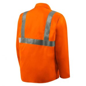 Steiner 30″ 9oz. Orange FR Cotton Jacket with FR Silver Reflective Stripes - Safety and Industrial Supply in Alabaster Alabama