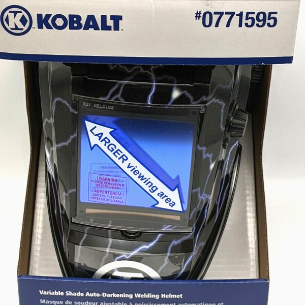 Kobalt Auto Darkening Variable Shade Large View Welding Helmet 0771595
